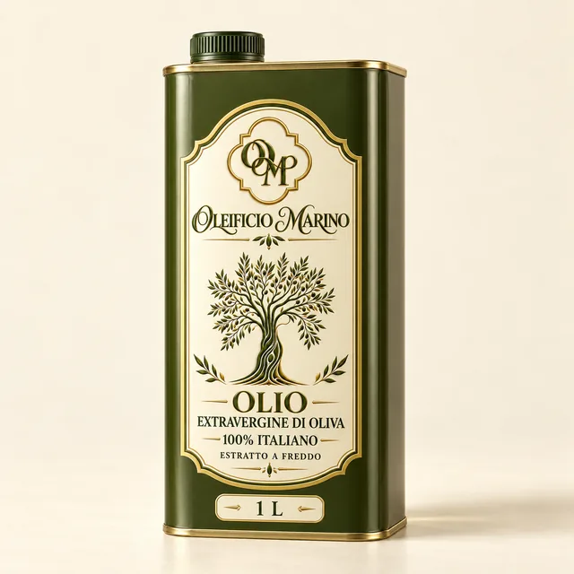 Latta da 1 litro di olio extravergine Oleificio Marino